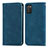 Funda de Cuero Cartera con Soporte Carcasa S04D para Samsung Galaxy F02S SM-E025F Azul