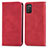 Funda de Cuero Cartera con Soporte Carcasa S04D para Samsung Galaxy F02S SM-E025F Rojo