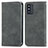 Funda de Cuero Cartera con Soporte Carcasa S04D para Samsung Galaxy F52 5G Gris