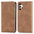 Funda de Cuero Cartera con Soporte Carcasa S04D para Samsung Galaxy M32 5G Marron