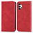 Funda de Cuero Cartera con Soporte Carcasa S04D para Samsung Galaxy M32 5G Rojo