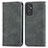 Funda de Cuero Cartera con Soporte Carcasa S04D para Samsung Galaxy Quantum2 5G Gris