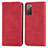 Funda de Cuero Cartera con Soporte Carcasa S04D para Samsung Galaxy S20 FE (2022) 5G Rojo