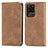 Funda de Cuero Cartera con Soporte Carcasa S04D para Samsung Galaxy S20 Ultra Marron