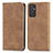 Funda de Cuero Cartera con Soporte Carcasa S04D para Samsung Galaxy S23 FE 5G Marron