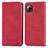 Funda de Cuero Cartera con Soporte Carcasa S04D para Sharp Aquos Sense6 Rojo