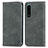 Funda de Cuero Cartera con Soporte Carcasa S04D para Sony Xperia 5 III SO-53B Gris