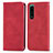 Funda de Cuero Cartera con Soporte Carcasa S04D para Sony Xperia 5 IV Rojo