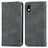 Funda de Cuero Cartera con Soporte Carcasa S04D para Sony Xperia Ace III Gris