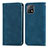 Funda de Cuero Cartera con Soporte Carcasa S04D para Vivo iQOO U3 5G Azul