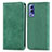 Funda de Cuero Cartera con Soporte Carcasa S04D para Vivo iQOO Z3 5G Verde