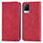 Funda de Cuero Cartera con Soporte Carcasa S04D para Vivo V21 5G Rojo