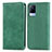 Funda de Cuero Cartera con Soporte Carcasa S04D para Vivo V21 5G Verde