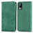 Funda de Cuero Cartera con Soporte Carcasa S04D para Vivo V21e 4G Verde