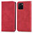 Funda de Cuero Cartera con Soporte Carcasa S04D para Vivo Y01 Rojo