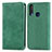 Funda de Cuero Cartera con Soporte Carcasa S04D para Vivo Y11 Verde