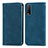 Funda de Cuero Cartera con Soporte Carcasa S04D para Vivo Y12A Azul