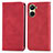 Funda de Cuero Cartera con Soporte Carcasa S04D para Vivo Y16 Rojo