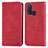 Funda de Cuero Cartera con Soporte Carcasa S04D para Vivo Y50 Rojo