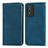 Funda de Cuero Cartera con Soporte Carcasa S04D para Vivo Y76s 5G Azul