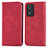 Funda de Cuero Cartera con Soporte Carcasa S04D para Vivo Y76s 5G Rojo