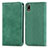 Funda de Cuero Cartera con Soporte Carcasa S04D para Wiko Jerry 4 Verde