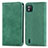 Funda de Cuero Cartera con Soporte Carcasa S04D para Wiko Y62 Verde