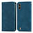 Funda de Cuero Cartera con Soporte Carcasa S04D para Wiko Y81 Azul