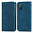 Funda de Cuero Cartera con Soporte Carcasa S04D para Xiaomi Poco M3 Azul