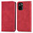 Funda de Cuero Cartera con Soporte Carcasa S04D para Xiaomi Poco M5S Rojo