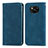 Funda de Cuero Cartera con Soporte Carcasa S04D para Xiaomi Poco X3 Pro Azul