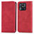 Funda de Cuero Cartera con Soporte Carcasa S04D para Xiaomi Redmi 10 Power Rojo