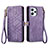 Funda de Cuero Cartera con Soporte Carcasa S04D para Xiaomi Redmi 12 4G Morado