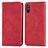 Funda de Cuero Cartera con Soporte Carcasa S04D para Xiaomi Redmi 9A Rojo