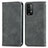 Funda de Cuero Cartera con Soporte Carcasa S04D para Xiaomi Redmi 9T 4G Gris