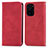 Funda de Cuero Cartera con Soporte Carcasa S04D para Xiaomi Redmi K40 5G Rojo