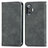 Funda de Cuero Cartera con Soporte Carcasa S04D para Xiaomi Redmi K40 Gaming 5G Gris