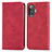 Funda de Cuero Cartera con Soporte Carcasa S04D para Xiaomi Redmi K40 Gaming 5G Rojo