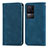 Funda de Cuero Cartera con Soporte Carcasa S04D para Xiaomi Redmi K50 5G Azul