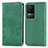 Funda de Cuero Cartera con Soporte Carcasa S04D para Xiaomi Redmi K50 5G Verde