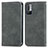 Funda de Cuero Cartera con Soporte Carcasa S04D para Xiaomi Redmi Note 10 5G Gris