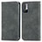 Funda de Cuero Cartera con Soporte Carcasa S04D para Xiaomi Redmi Note 10 JE 5G Gris