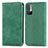 Funda de Cuero Cartera con Soporte Carcasa S04D para Xiaomi Redmi Note 10 JE 5G Verde