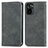 Funda de Cuero Cartera con Soporte Carcasa S04D para Xiaomi Redmi Note 11 SE India 4G Gris