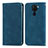 Funda de Cuero Cartera con Soporte Carcasa S04D para Xiaomi Redmi Note 9 Azul