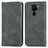 Funda de Cuero Cartera con Soporte Carcasa S04D para Xiaomi Redmi Note 9 Gris