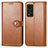 Funda de Cuero Cartera con Soporte Carcasa S05D para Huawei Honor V40 5G Marron