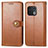 Funda de Cuero Cartera con Soporte Carcasa S05D para OnePlus 10 Pro 5G Marron