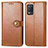 Funda de Cuero Cartera con Soporte Carcasa S05D para Realme 9 5G India Marron