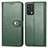 Funda de Cuero Cartera con Soporte Carcasa S05D para Realme GT Master 5G Verde